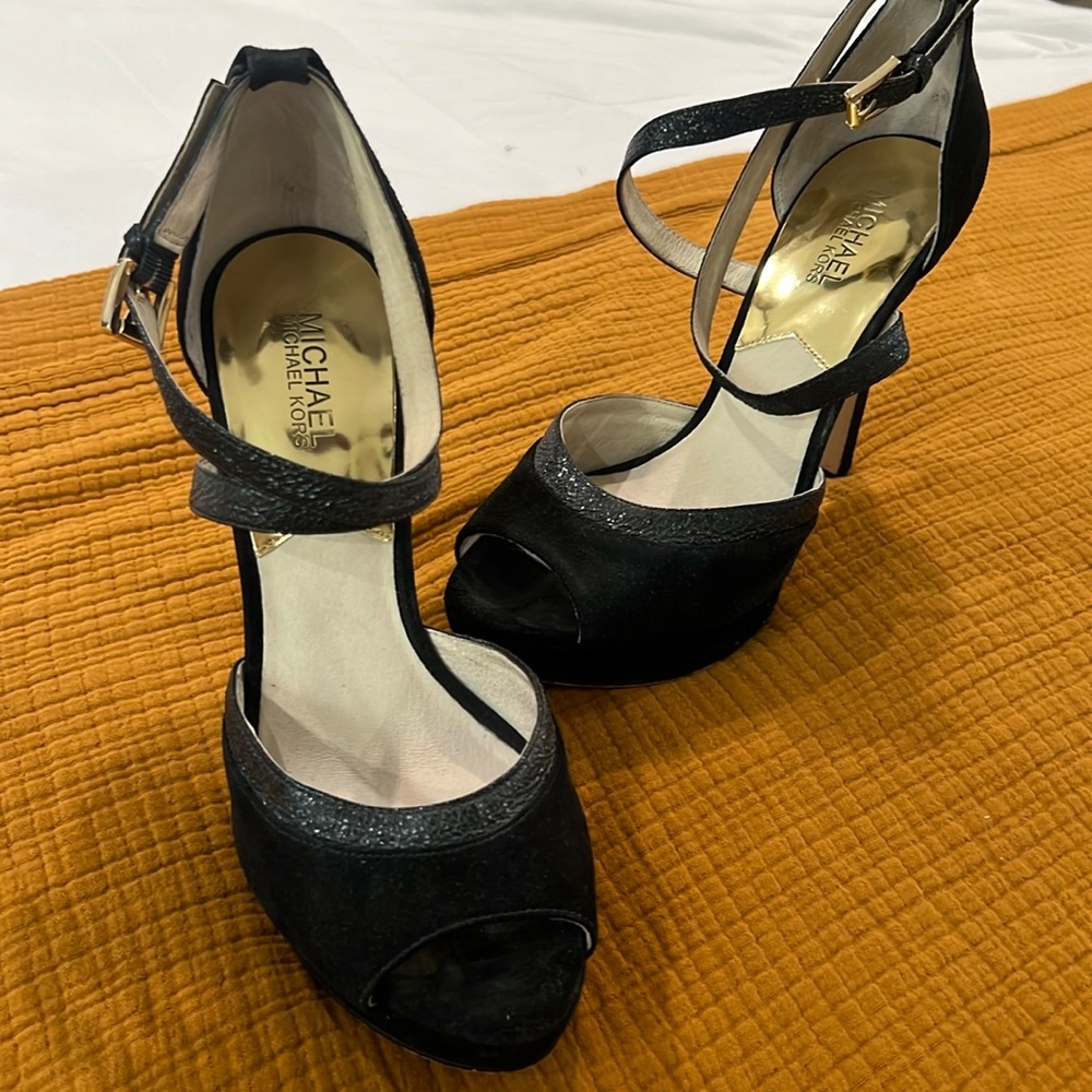 Michael Kors strapped high heel platforms